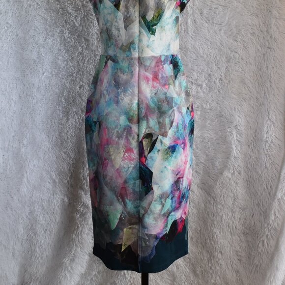Like New - ASOS Colorful Dress with Sternum Cutout - Size 10 - Picture 5 of 6